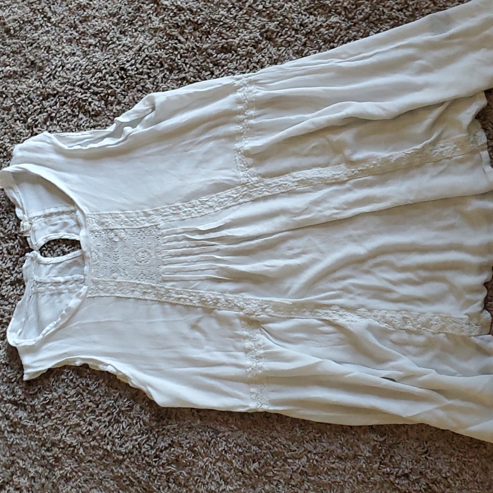 White flowy soft tank top